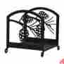 Fp-wr-89 Village Wrought Iron Pine Cone Black Metal Wood Rack 604414022384