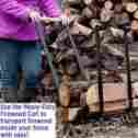Fr1151 Woodeze 36 Wrought Iron Firewood Cart With Wheels In Black Finish 812056020211