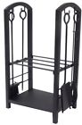Ft99br Unbranded Fireplace Tool Set With Log Rack Firewood Storage Holder
