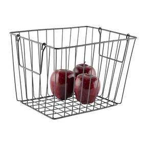 Wb-315-mg G.e.t. Heavy Duty Iron Wire Utility 11 Inch X 8 Gray Storage Bin