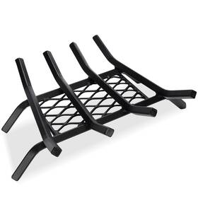 G Good Gain 974007271333 Fireplace Grate With Ember Retainer 15.5 Inch Heavy Duty Cast Iron Indoor Chimn