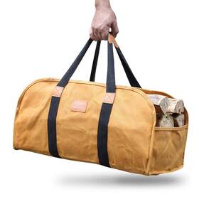 Galafire 717066333422 Log Carrier For Firewood Waxed Canvas Durable Fireplace Wood Holder Tote Bag