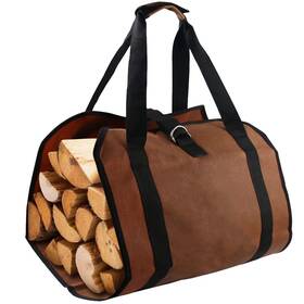 Gamexcel 791319824912 Firewood Carrier Log Bag Waxed Canvas Tote For Indoor Fireplace H