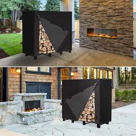 Wcv1781887 Garprovm 4ft Waterproof Firewood Log Rack Cover 600d Wood Storage Holder Su N