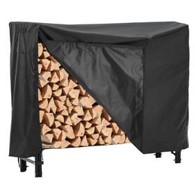 5ludyzobdavmyqeec Garvee Heavy Duty 8ft Firewood Rack Outdoor With Cover Large Steel Log Holder For Pa