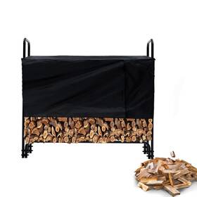 Garveelife 198290136285 4ft Outdoor Firewood Rack With Cover 1/4 Cord Of Heavy Duty Firewo