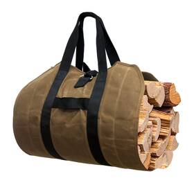 Gialer 717360948285 Firewood Carrier Heavy Duty Canvas Bag Large Log Waxed Tote Bags Fi