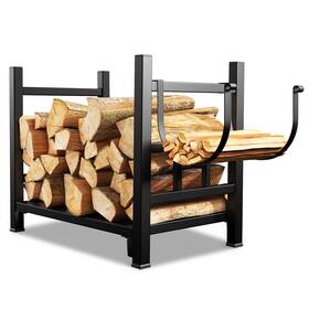 Greener 717018039228 Firewood Rack Indoor- Small Heavy Duty Fireplace Log Holder