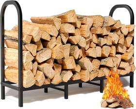 Greener 726084509375 4ft Firewood Rack Outdoor - Heavy Duty Wood Racks For L
