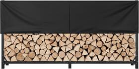 Gsskny 744110626940 Heavy Duty 8ft Firewood Rack Cover Outdoor 1/2 Cord Capacity Log Holder Sturdy