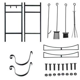 Gym08439 Gymax 30 Inch Firewood Rack With 4 Tool Set Kindling Holders For Indoor And Outdoor