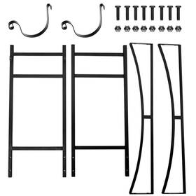 Gym08440 Gymax 33 Inch Firewood Rack With Removable Kindling Holder Steel Fireplace Wood