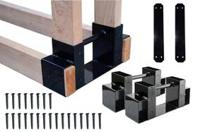Handygo 414745788987 Firewood Rack - High Strength Carbon Steel Fireplace Log Holder Outdoor