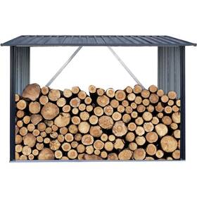 Hanover 192487342800 Firewood Rack 84.5 Inch X 61 Open Design Galvanized Steel Indoor/outdoor