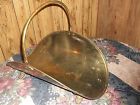 Hearth Basket Fireplace Plated Handle Log Gold Wood Brass Arched Rack Holder