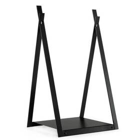 Co-hv10295dk Hivvago Triangle Firewood Rack With Raised Base For Fireplace Fire Pit-black