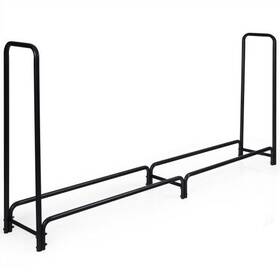 Co-hw65644 Hivvago 8 Feet Outdoor Steel Firewood Log Rack