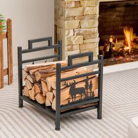 Co-np11245 Hivvago 18.5 Inch Metal Firewood Rack With Dual Handles
