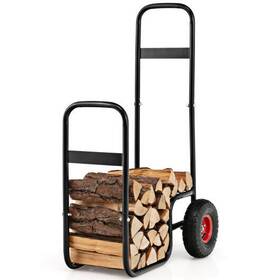 Co-ta10001 Hivvago Firewood Log Cart Carrier With Wear-resistant And Shockproof Rubber Wheels