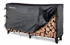 Holder 8-foot Cover Steel Fitted Fireplace Firewood Storage Log Rack