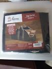 Home Impressions Log Carrier Black Oxford Cloth Handles Idea