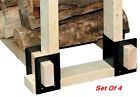 Fnkb00002nbrj Home Rack Cord Holder Black Firewood Storage Log Fireplaces Bracket Wood Steel