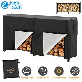 Homeya 710022869690 Firewood Log Rack Cover Waterproof Outdoor Dry Wood Storage Holder Protect Tarp