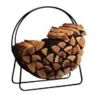 Hoop Fireplace Fire Home Organize Log Decor Storage Steel Rack Wood 40 Tubular