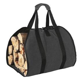 Huijubao 701915581461 Waxed Canvas Firewood Carrier Bag Heavy Duty Log Tote With Reinforc