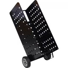 Huluwat 313106891824 14.2 Inch Heavy Duty Outdoor Or Indoor Steel Firewood Log Rack Storage Mover In B