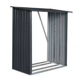 Huluwat 711181612233 3 Ft. X 5 Outdoor Metal Firewood Rack Open Wood Shed For Pellet