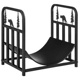 S-141398 Huluwat 13 Inch 1 Tier Heavy-duty Curved Bottom Black Metal Indoor/outdoor Rack
