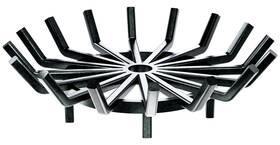 Idzo 810140951014 27in Fire Grate Log Wrought Iron Pit Round Spider Wagon Wheel