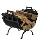 Ilh95517 Iron Log Holder Fireplace Firewood Storage Carrier Removable 717972295517