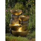 Indoor Led 4 Water Outdoor Tier Garden Lights.office Home Pots Fountain