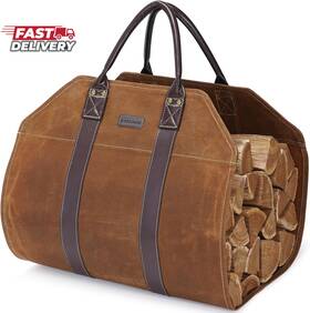 Inno Stage 313057453485 Canvas Log Carrier Bag Durable Wood Tote Fireplace Stove Accessories
