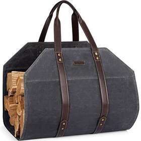 Inno Stage 707943813444 Log Carrier Waxed Canvas Holder Firewood Tote Bag Fireplace Wood