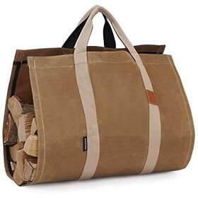 Pb18-095 Innostage Firewood Log Carrier Tote Bag With Super Strong Double Straps For Brown Khaki
