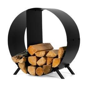 Iron Forge Tools 840013444442 Firewood Rack Outdoor Indoor Fire Wood - 24 Inch Circular Log Holder