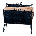 Iron Holder Rack Weight Wrought Canvas Uniflame Log Heavy Black Carrier