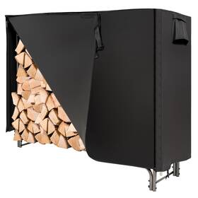 Ironmax 798470119895 5ft Firewood Rack With Cover Outdoor/indoor Waterproof Heavy Duty Log Storag