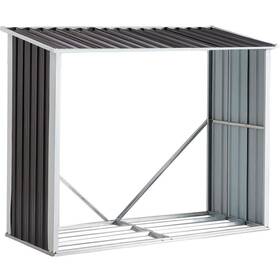 H2sa11ot054 Itopfox Sturdy Galvanized Steel Log Storage Shed For Backyard Raised Floor Slats