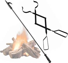 Hq-00 Jclmer Heavy Duty 32 Inch Long Fireplace Fire Pit Poker Stick And 25 Campfire