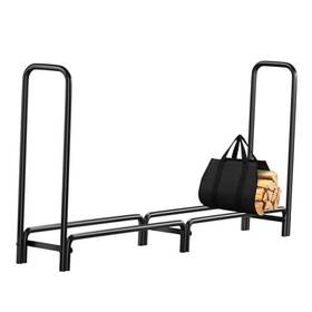 Dwfr-8f-hd Jiangsu Holly Everlasting Imp. & Exp. Co. Ltd. Firewood Rack 8 Ft 1/2 Cord Storage Heavy Duty Steel Outdoor