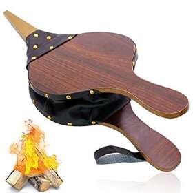 Fb01k Jingyang Wood Fireplace Bellows 17ftftx7.5ftft With Hanging Leather Strap Brown Air