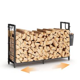 Jkxoo 717181927339 Firewood Rack Indoor With Log Carrier 35 47inch Adjustable Ra