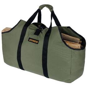 Bbfmb-green1 Joindo Water Resistant Canvas Firewood Log Carrier Heavy Duty Tote Bag For Camp