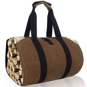 Jap-ymd-brown-3918 Joroamp Waxed Firewood Carrier With Handles Canvas Log Tote Bag Sturdy Fire