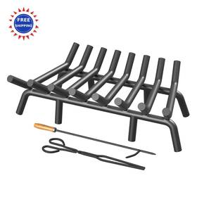 Fg05-08 Jusgym Fireplace Grate 24 Inch 8 Support Legs Round Solid Steel Heavy Duty Log