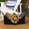Kf-621 Sunnydaze Decor Log Rack Steel With Black Finish 810011712621
